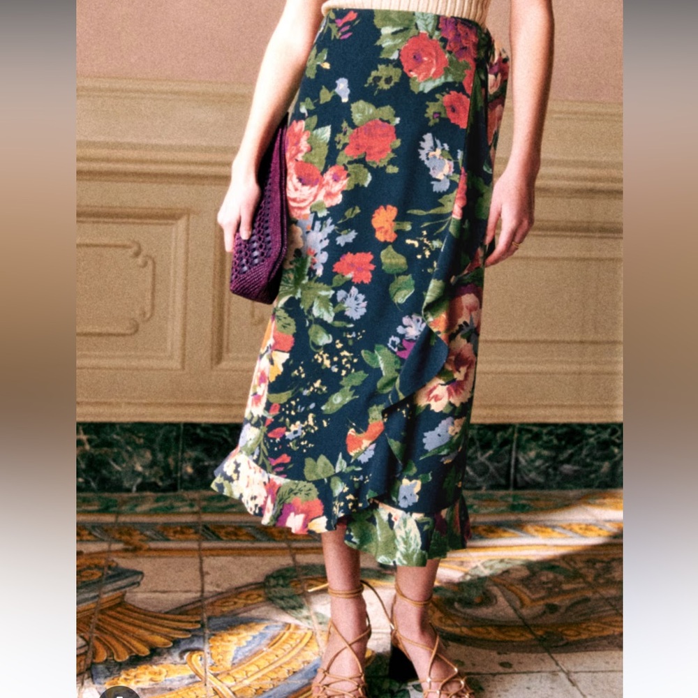 Sezane Melaine Skirt Trianon Print - Size 8